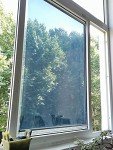 LXLA One-Way Mirror Roller Shade with Suction Cups, Punch-Free Single Way See-Through Clear Sun Blocking Reflective Insulation Curtain, Window (Size : 43×150cm/17×59in)