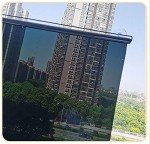LXLA One-Way Mirror Roller Shade with Suction Cups, Punch-Free Single Way See-Through Clear Sun Blocking Reflective Insulation Curtain, Window (Size : 43×150cm/17×59in)
