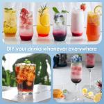 WIBIMEN Ice Cube Tray with Lid and Bin - Round Ice Trays for Freezer with Lid - Ice Cube Trays for Freezer with Ice Container (0.8"-2PACK Blue)