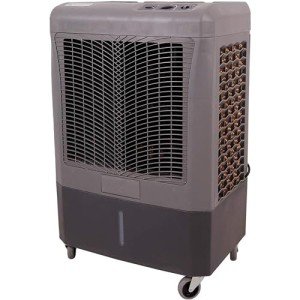 Hessaire MC37M Portable Evaporative Cooling Fan, Indoor/Outdoor High Temp Low Humidity Environments, 3100 CFM, 950 sq. ft., 3-Speed Fan, 59 dB, Gray