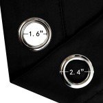 LEMOMO Blackout Curtains 52 x 84 inches Long Black Curtains Set of 2 Panels Thermal Insulated Room Darkening Curtains for Bedroom