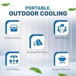 Hessaire MC37M Portable Evaporative Cooling Fan, Indoor/Outdoor High Temp Low Humidity Environments, 3100 CFM, 950 sq. ft., 3-Speed Fan, 59 dB, Gray