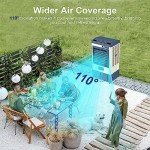Uthfy 41" Swamp Cooler, 4800 CFM Evaporative Air Cooler with 10.6 Gallon Water Tank, Portable Outdoor Air Conditioner with 3 Ice Pack, 110° Oscillation, 3 Speed for Garage, Yard, Commercial Use