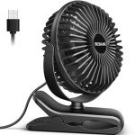 BESKAR Small Clip on Fan, 3 Speeds USB Fans with Strong Airflow, Clip & Desk Fans USB Plug in with Sturdy Clamp - Ultra Quiet operation for Office Dorm Bedroom Stroller