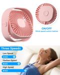 RJVW 4 Inch Small USB Desk Fan, 3-Speed Portable & 360°Rotatable Mini Cooling Fan, USB-Powered Desktop Fan for Home Office Bedroom Dorm Indoor Outdoor Summer Gift