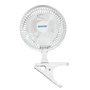 Hurricane Classic 6 Inch Clip Fan, 2 Speed Portable Desk Table Fan with Tilt, White