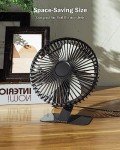 SLENPET 6 inch USB Desk Fan, 4 Speeds, Ultra-quiet, 90° Adjustment for Better Cooling, Portable Mini Powerful Desktop Table Fan, Small Personal Fan for Home Office, Metal Base, Black