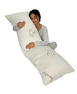 Relax HOME LIFE Ultra-Luxury Full Size Body Pillow All USA Best Shredded Memory Foam & Cool-Vent Viscose of Bamboo Cover | Long Cuddle Size for Pregnancy, Side, & Stomach Sleepers | Adult 20 x 54