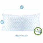 Nestl Cooling Body Pillow for Sleeping 1 Pack, Luxury Shredded Memory Foam Body Pillows, Adjustable Cold Gel Pillows for Hot Sleepers, Supportive Long Pillow for Bed Side Back Stomach Sleepers