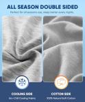 LUXEAR Cooling Pillow Cases, 2 Pack Arc-Chill Q-Max>0.5 Cool Pillowcases with Double-Side Design, Anti-Static, Skin-Friendly, Machine Washable Hidden Zipper Pillow Cases (20x26'')-Gray