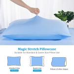 Avolare Cooling Pillow Cases, Arc-Chill Q-max>0.5 Cool Pillowcases for Hot Sleepers, Soft Silky 20" x 30" Summer Pillow Cover with Zipper (Blue, Standard & Queen Size)