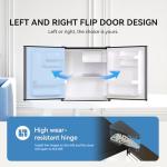 Frestec 1.7 Cu.Ft Mini Fridge with Freezer, Mini Fridge for Bedroom, Small Refrigerator, Dorm Refrigerators with Freezer, Compact Refrigerator for Office, Apartment, Dorm, Bedroom (Grey)