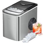 Ice Maker Machine for Countertop, 9 Ice Cubes Ready in 6 Minutes, 26lbs in 24Hrs Portable Ice Maker Machine Self-Cleaning, 2 Sizes of Bullet-Shaped Ice for Home Kitchen Office Bar Party