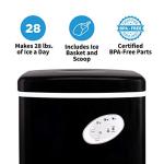 NewAir Counter Top Ice Maker Machine (Black), Compact Automatic Ice Maker, Cubes Ready in 6 Minutes, 28 Pounds in 24 Hours - Perfect for Home/Kitchen/Office/Bar