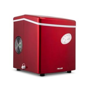 Newair Bullet Ice Machine - 28 lbs/Day Countertop Ice Maker, BPA Free, Portable Ice Maker Machine, 3 Size Ice Cube Maker, Ideal for Home Office, Kitchen or Bar | Red