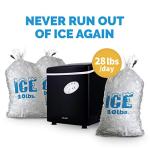 NewAir Counter Top Ice Maker Machine (Black), Compact Automatic Ice Maker, Cubes Ready in 6 Minutes, 28 Pounds in 24 Hours - Perfect for Home/Kitchen/Office/Bar