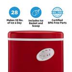 Newair Bullet Ice Machine - 28 lbs/Day Countertop Ice Maker, BPA Free, Portable Ice Maker Machine, 3 Size Ice Cube Maker, Ideal for Home Office, Kitchen or Bar | Red