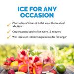 NewAir Counter Top Ice Maker Machine (Black), Compact Automatic Ice Maker, Cubes Ready in 6 Minutes, 28 Pounds in 24 Hours - Perfect for Home/Kitchen/Office/Bar