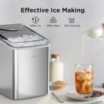 Ice Maker Machine for Countertop, 9 Ice Cubes Ready in 6 Minutes, 26lbs in 24Hrs Portable Ice Maker Machine Self-Cleaning, 2 Sizes of Bullet-Shaped Ice for Home Kitchen Office Bar Party