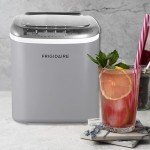 Frigidaire EFIC118-SILVER-KL Ice Maker Machine, Compact Countertop, Silver