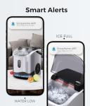 ecozy Smart Nugget Ice Maker Countertop, Portable Pebble Ice Machine with Voice Control, 33lbs/24H Soft Chewable Ice, Self-Cleaning Pellet Ice Maker with APP WiFi for Kitchen Party, Stainless Steel