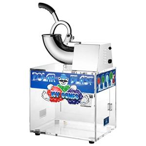 Polar Blast Snow Cone Machine - Acrylic Crushed Ice Maker Grinds Up to 500lbs of Ice Per Hour for Parties, Events, and More by Great Northern Popcorn