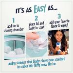 Nostalgia Snow Cone Shaved Ice Machine - Retro Table-Top Slushie Machine Makes 20 Icy Treats - Includes 2 Reusable Plastic Cups & Ice Scoop - Aqua