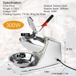 Electric Ice Crusher,110V Electric Ice Shaver Machine with Dual Blades,Bowl and Cover 300W Electric Snow Cone Maker(176lbs/80kg Per Hour,2200rpm) for Shaved Ice,Margaritas,Home Commercial Use(Sliver)