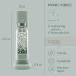 Mysoda Woody Sparkling Water Maker - Silent Carbonated Water Machine Made of Renewable Wood Composite and 1L Water Bottle - Without CO2 Cylinder - Seltzer Maker Machine - Colour Sage Green