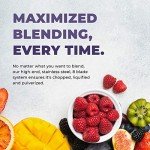 Cleanblend Ultra Blender, Low Profile Blender for Shakes and Smoothies - 40oz Compact Countertop Smoothie Blender/Maker - 8-Blade Stainless Steel, 1,000 Watt Motor, BPA-Free Tamper Wand Included (Red)