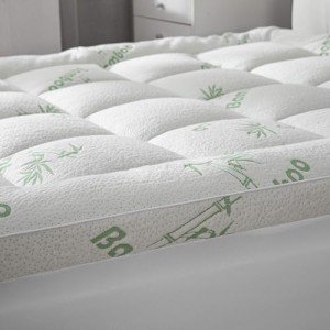 Cooling Mattress Topper - Queen Size | Plush Pad Mattress Topper for Back Pain Relief, 8-21" Deep Pocket | Viscose Made from Bamboo Pillow Top | Bedroom Essentials