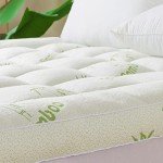 Bamboo_Viscose Mattress Topper King Size, Cooling Extra Thick Breathable Mattress pad, 8-21”Deep Pocket Soft Quilted Fitted Mattress Cover with Down Alternative Fill