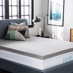 LUCID Bamboo Charcoal Infused Memory, 3 Inch, Hypoallergenic, Cooling Ventilation, CertiPUR-Certified Foam Mattress Topper, Twin XL