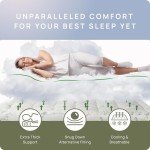 Cooling Mattress Topper - Queen Size | Plush Pad Mattress Topper for Back Pain Relief, 8-21" Deep Pocket | Viscose Made from Bamboo Pillow Top | Bedroom Essentials
