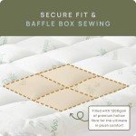 Cooling Mattress Topper - Queen Size | Plush Pad Mattress Topper for Back Pain Relief, 8-21" Deep Pocket | Viscose Made from Bamboo Pillow Top | Bedroom Essentials