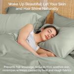 Bamtek 100% Viscose from Bamboo Sheets King Size, Super Soft Bedding Set, 4PC Cooling Sheets for Hot Sleepers, Vegan Silk Moisture Wicking, Organically Grown Bedsheet, Sage - 76" x 80"