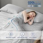 Degrees of Comfort Coolmax Cooling Sheet Set for Full Size Bed, Moisture Wicking for Night Sweats Best Comfort, Cool Sheets for Hot Sleepers During Warm Weather with Deep Pocket 4PC Light Grey