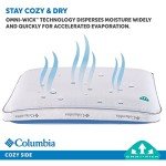 Columbia Cooling Gel Memory Foam Pillow - Comfortable and Supportive with Cooling & Breathable Features - Removable Washable Cover, Queen