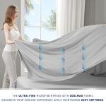 Degrees of Comfort Coolmax Cooling Sheet Set for Full Size Bed, Moisture Wicking for Night Sweats Best Comfort, Cool Sheets for Hot Sleepers During Warm Weather with Deep Pocket 4PC Light Grey