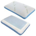 Comfyt Cervical Pillow Cooling Orthopedic Memory Foam Pillows for Back Stomach Side Sleeper - Sleeping Travel Neck Gusseted Bed Pillow Gel Layer Provides Coolness Removable Washable Cover