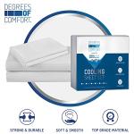 Degrees of Comfort Coolmax Cooling Sheet Set for Full Size Bed, Moisture Wicking for Night Sweats Best Comfort, Cool Sheets for Hot Sleepers During Warm Weather with Deep Pocket 4PC Light Grey