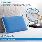 Columbia Cooling Gel Memory Foam Pillow - Comfortable and Supportive with Cooling & Breathable Features - Removable Washable Cover, Queen