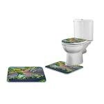 ZGDPBYF Uphome Bath Mat for Bathroomcartoon Animals Green Leaf Branch Frog Printed Bath Mats Carpet for Shower Floors Bathtub