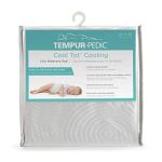 Tempur-Pedic Cool Tot Cooling Fitted Waterproof Infant and Baby Crib Mattress Protector Pad & Toddler Bed Cover, Comfortable and Luxurious Topper, Machine Washable and Dryer Friendly, 52” x 28”- White