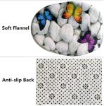 ZGDPBYF Uphome Bath Mat for Bathroomcartoon Animals Green Leaf Branch Frog Printed Bath Mats Carpet for Shower Floors Bathtub