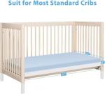 Dourxi Crib Mattress, Dual Sided Comfort Memory Foam Toddler Bed Mattress, Triple-Layer Breathable Premium Baby Mattresses for Infant and Toddler w/Removable Outer Cover - White&Blue