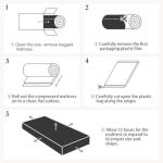 Dourxi Crib Mattress, Dual Sided Comfort Memory Foam Toddler Bed Mattress, Triple-Layer Breathable Premium Baby Mattresses for Infant and Toddler w/Removable Outer Cover - White&Blue