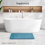 FRESHMINT Ultra Soft Charcoal Infused Memory Foam Bath Mat 20" x 32", Bath Rugs for Bathroom Non-Slip, Thick & Water Absorbent Bathroom Rugs, Room Accessories Shower Floor Mat, Washable, Cool Water