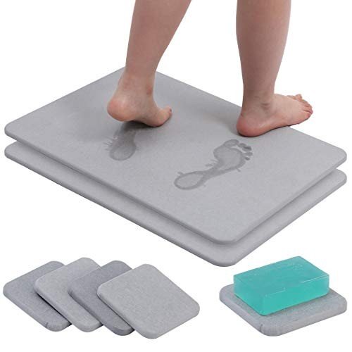 Stone diatomaceous earth drying bath mat made from natural diatomite