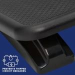 Cozy Products Toasty Toes Foot Warmer, Ergonomic Heated Footrest with 3 Adjustable Positions and 2 Heat Settings, Portable Space Heater, 105 Watts, Black, 12" x 18" x 5"